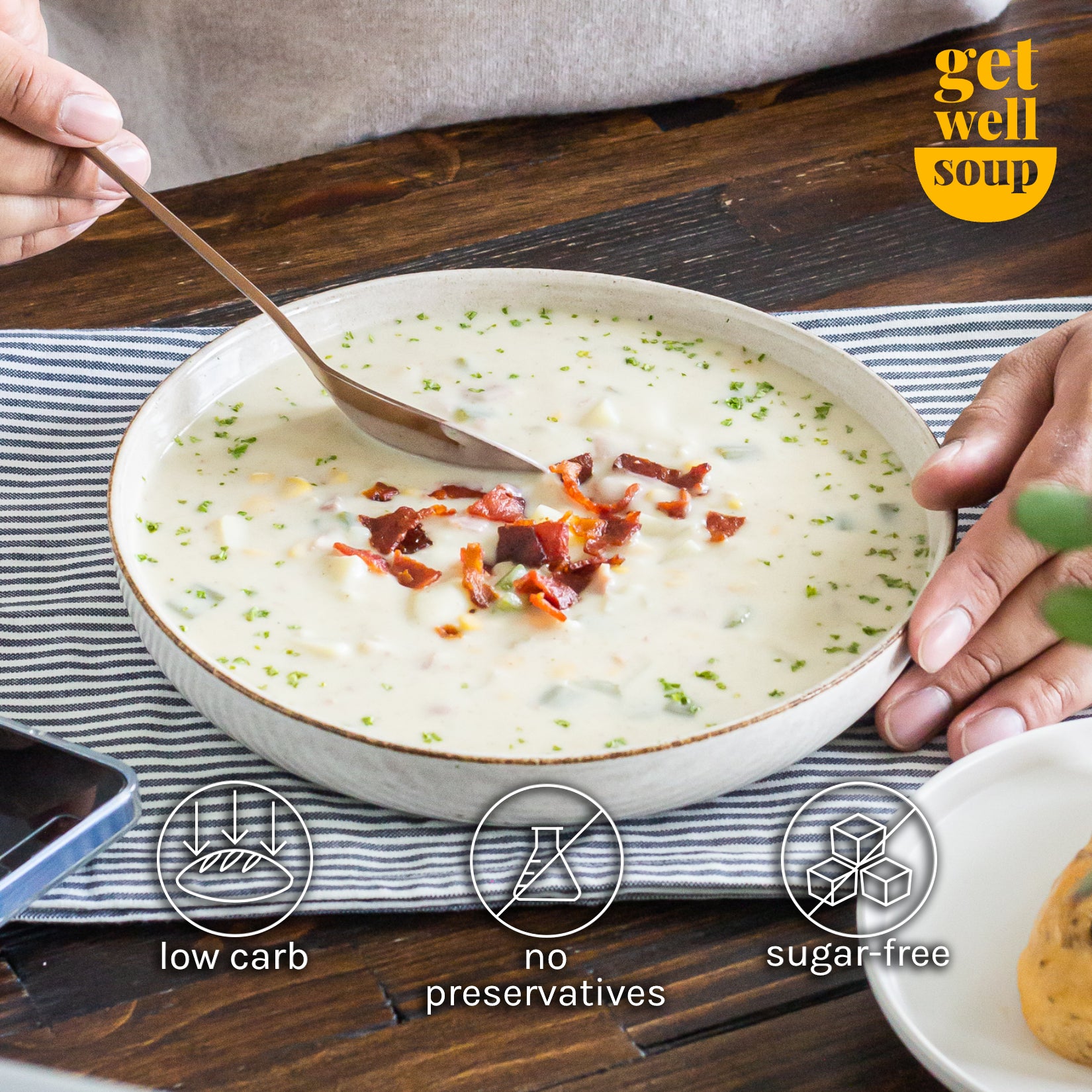 chunky bacon potato soup | chunky bacon soup | Get Well Soup | Get Well Soup PH | soup craving | soothing soups | stews | chicken soup | soup recipe | soup delivery | soup manila | best soup | best soup manila | soup ph | chicken soup | best sandwich in manila | healthy sandwich | healthy snacks manila